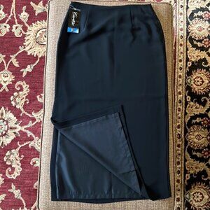 Black A-Line Long Skirt